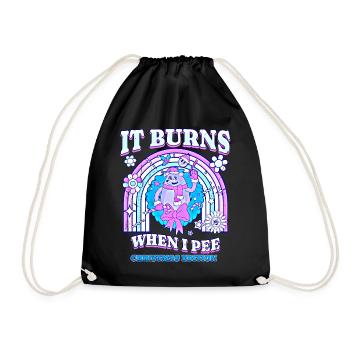 Winter Edition "It Burns when i Pee"! sarkastisch - Turnbeutel - Schwarz - Vorne