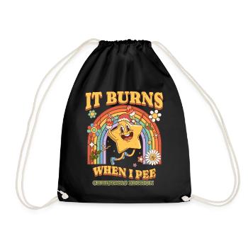 Winter Edition "It Burns when i Pee"! sarkastisch - Turnbeutel - Schwarz - Vorne