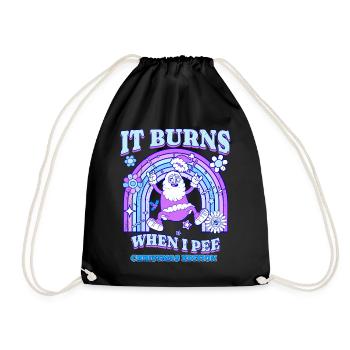 Winter Edition "It Burns when i Pee"! sarkastisch - Turnbeutel - Schwarz - Vorne