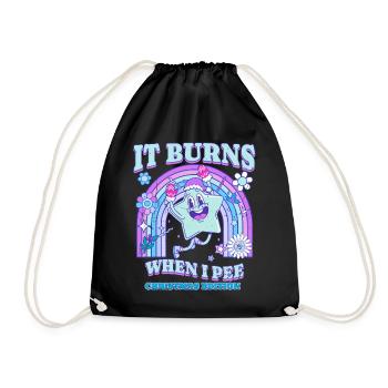 Winter Edition "It Burns when i Pee"! sarkastisch - Turnbeutel - Schwarz - Vorne