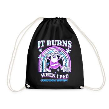 Winter Edition "It Burns when i Pee"! sarkastisch - Turnbeutel - Schwarz - Vorne