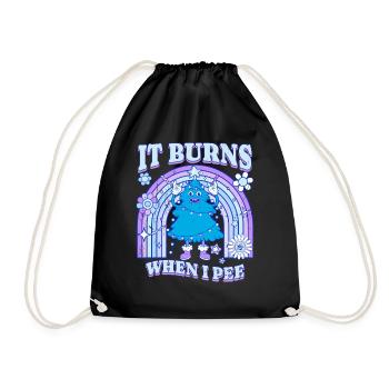 Winter Edition "It Burns when i Pee"! sarkastisch - Turnbeutel - Schwarz - Vorne