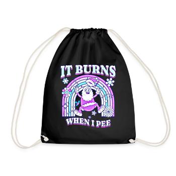 Winter Edition "It Burns when i Pee"! sarkastisch - Turnbeutel - Schwarz - Vorne