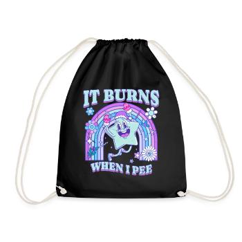 Winter Edition "It Burns when i Pee"! sarkastisch - Turnbeutel - Schwarz - Vorne