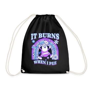 Winter Edition "It Burns when i Pee"! sarkastisch - Turnbeutel - Schwarz - Vorne