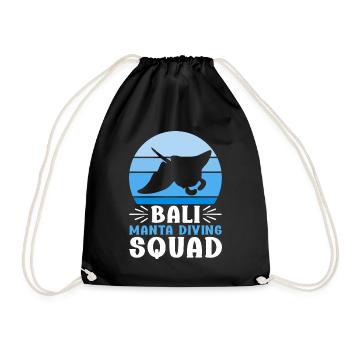 Manta Rays Great Manta Sea Creatures - Drawstring Bag - black - Front