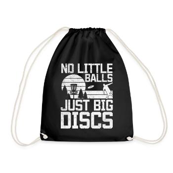 Pas de petites balles, juste de gros disques - Funny Disc Golfer - Sac de sport léger - noir - Devant