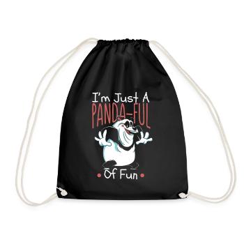 Je ne suis qu’un panda plein de plaisir ami panda - Sac de sport léger - noir - Devant