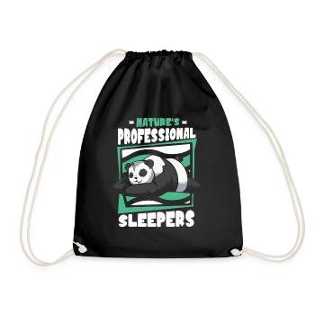 Nature's Professional Sleepers Panda Bear Friend - Drawstring Bag - black - Front
