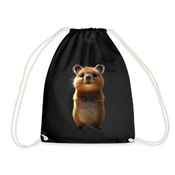 Quokka Be Quokka Heureux Australie Sourire Quokkas - Sac de sport léger - noir - Devant