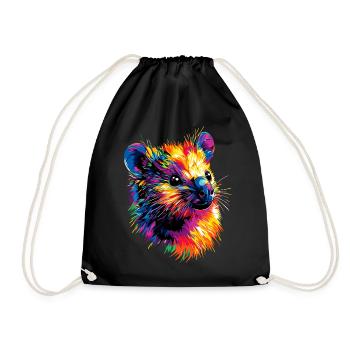 Quokka Be Quokka Happy Colorful Australia Quokkas - Drawstring Bag - black - Front