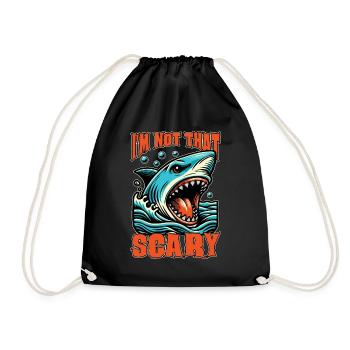 Shark Enthusiast I'm Not That Scary Oceanologist - Drawstring Bag - black - Front