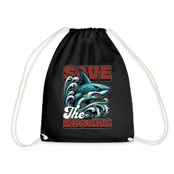 Shark Enthusiast Save The Sharks Marine Biologist - Turnbeutel - Schwarz - Vorne