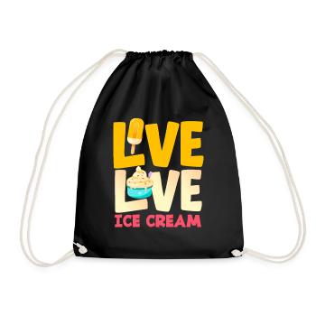 Live Love Cream for Cream Lovers - Drawstring Bag - black - Front