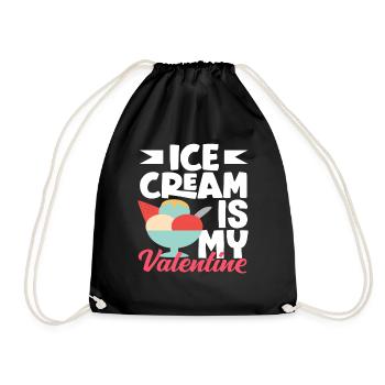 Cream Lover My Valentine - Drawstring Bag - black - Front