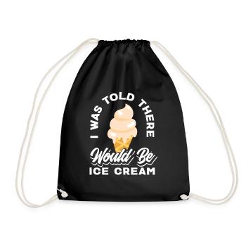 Cream Lover I'd Say Cream - Drawstring Bag - black - Front