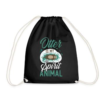 Otter Otter Is My Spirit Animal - Drawstring Bag - black - Front