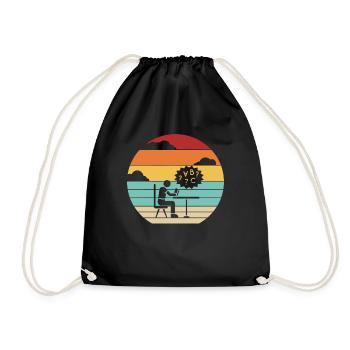 Retro Dyslexia Apraxia Articulation Disorder - Drawstring Bag - black - Front