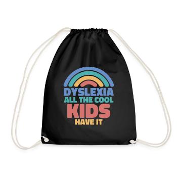 Dyslexie Tous les enfants cool l’ont Dyslexie - Sac de sport léger - noir - Devant