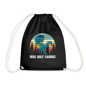 Disc golfeur Saurus - Dino Disc Golf Dinosaure - Sac de sport léger - noir - Devant
