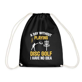 Disc golfeur - Une journée sans jouer au disc golf I Ha - Sac de sport léger - noir - Devant