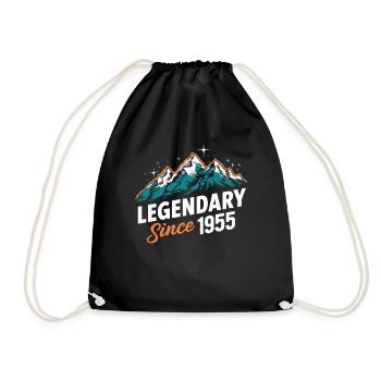 Légendaire depuis 1955 Randonneur Anniversaire Randonnée en montagne - Sac de sport léger - noir - Devant