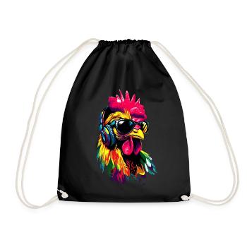 Chicken Chicken Hen Farm Farmer Cute Chickens - Drawstring Bag - black - Front