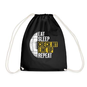Manger Dormir Vérifier ma programmation Répéter Funny Football - Sac de sport léger - noir - Devant
