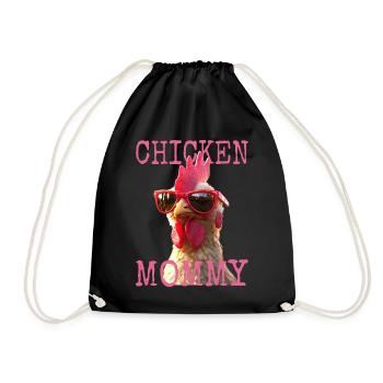 Poulet Maman Poulet Maman Femme du fermier Poules Fête des mères - Sac de sport léger - noir - Devant
