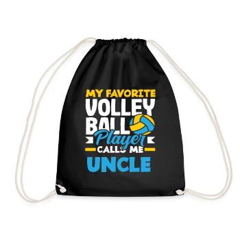 Mein Lieblings Volleyballspieler Nenn Mich Onkel - Turnbeutel - Schwarz - Vorne