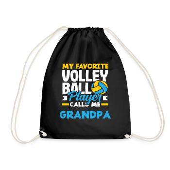Mon joueur de volley-ball préféré m’appelle grand-père - Sac de sport léger - noir - Devant