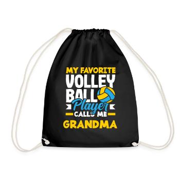 Mon joueur de volley-ball préféré prend mamie - Sac de sport léger - noir - Devant