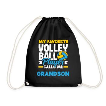 Mein Lieblings Volleyballspieler Nimmt Mich Enkel - Turnbeutel - Schwarz - Vorne