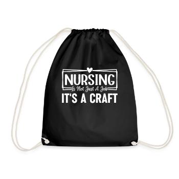Nursing is not just a job it's a craft - Hospital - Drawstring Bag - black - Front