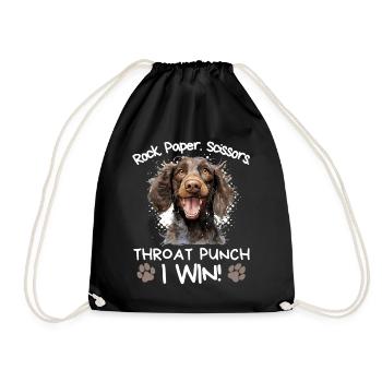 Rock Paper Scissors Throat Punch - Spaniel - Turnbeutel - Schwarz - Vorne