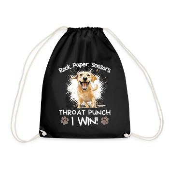 Roche Papier Ciseaux Labrador Retriever Drôle - Sac de sport léger - noir - Devant