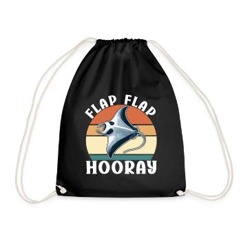 Manta Rays Great Manta Sea Creatures - Drawstring Bag - black - Front