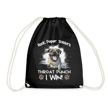 Roche Papier Ciseaux Carlin Drôle Sarcastique - Sac de sport léger - noir - Devant