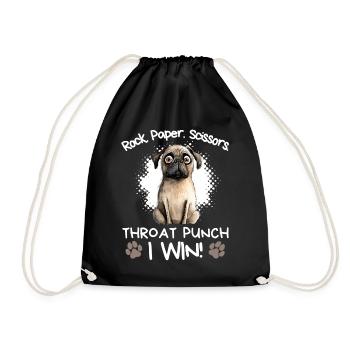 Roche Papier Ciseaux Carlin Sarcasme Drôle - Sac de sport léger - noir - Devant