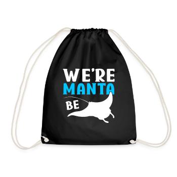 Manta Rays Great Manta Sea Creatures - Drawstring Bag - black - Front