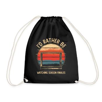 I'd Rather Be Watching Season Finals Movies - Drawstring Bag - black - Front