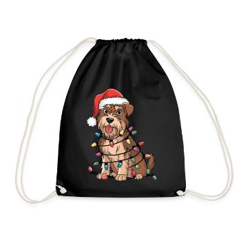 Glen of Imaal Terrier Noël Lumières Noël Chiens - Sac de sport léger - noir - Devant