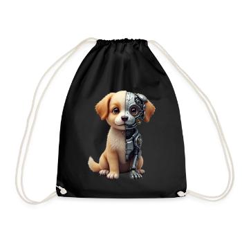 Drôle Robot Chien Cyborg Animal AI Chien Robot - Sac de sport léger - noir - Devant