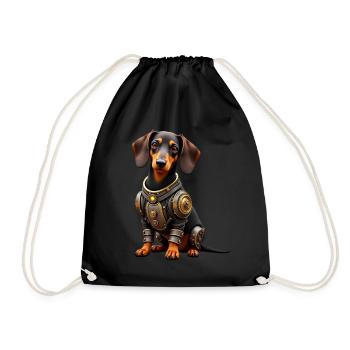 Drôle Robot Chien Cyborg Animal AI Chien Robot - Sac de sport léger - noir - Devant