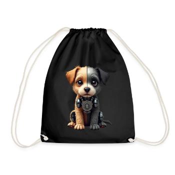 Drôle Robot Chien Cyborg Animal AI Chien Robot - Sac de sport léger - noir - Devant