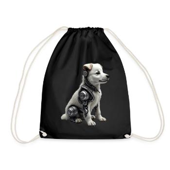Drôle Robot Chien Cyborg Animal AI Chien Robot - Sac de sport léger - noir - Devant