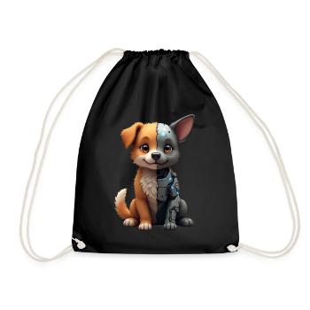 Drôle Robot Chien Cyborg Animal AI Chien Robot - Sac de sport léger - noir - Devant