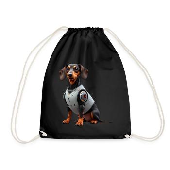 Drôle Robot Chien Cyborg Animal AI Chien Robot - Sac de sport léger - noir - Devant