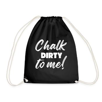 Boulderer Chalk Dirty To Me Bouldern - Turnbeutel - Schwarz - Vorne