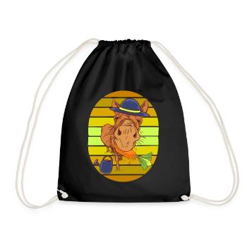 Donkey Gardener Hobby Gardener Gardening Garden - Drawstring Bag - black - Front